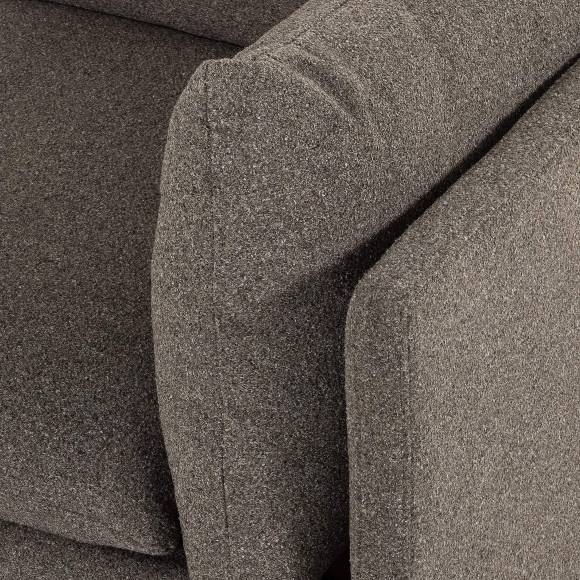 Westwood 112" 2-Piece Sectional by Four Hands in bennett charcoal. Made from 100% polyester, solid banak, solid pine in a transitional style.