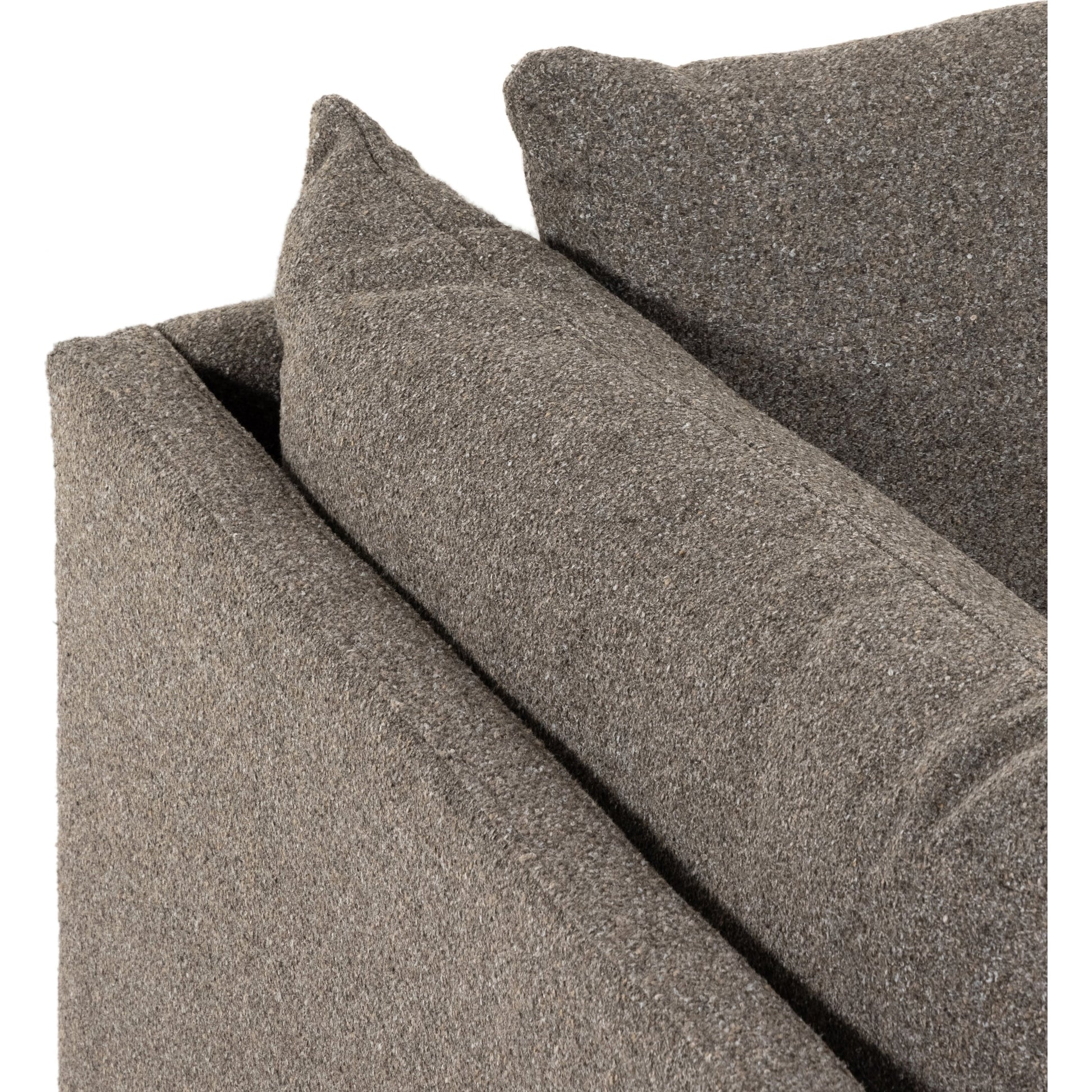 Westwood 112" 2-Piece Sectional by Four Hands in bennett charcoal. Made from 100% polyester, solid banak, solid pine in a transitional style.
