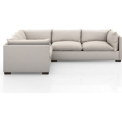Westwood 3-PC Sectional by Four Hands. Made from 100% polyester, solid banak, solid pine in a modern style.
