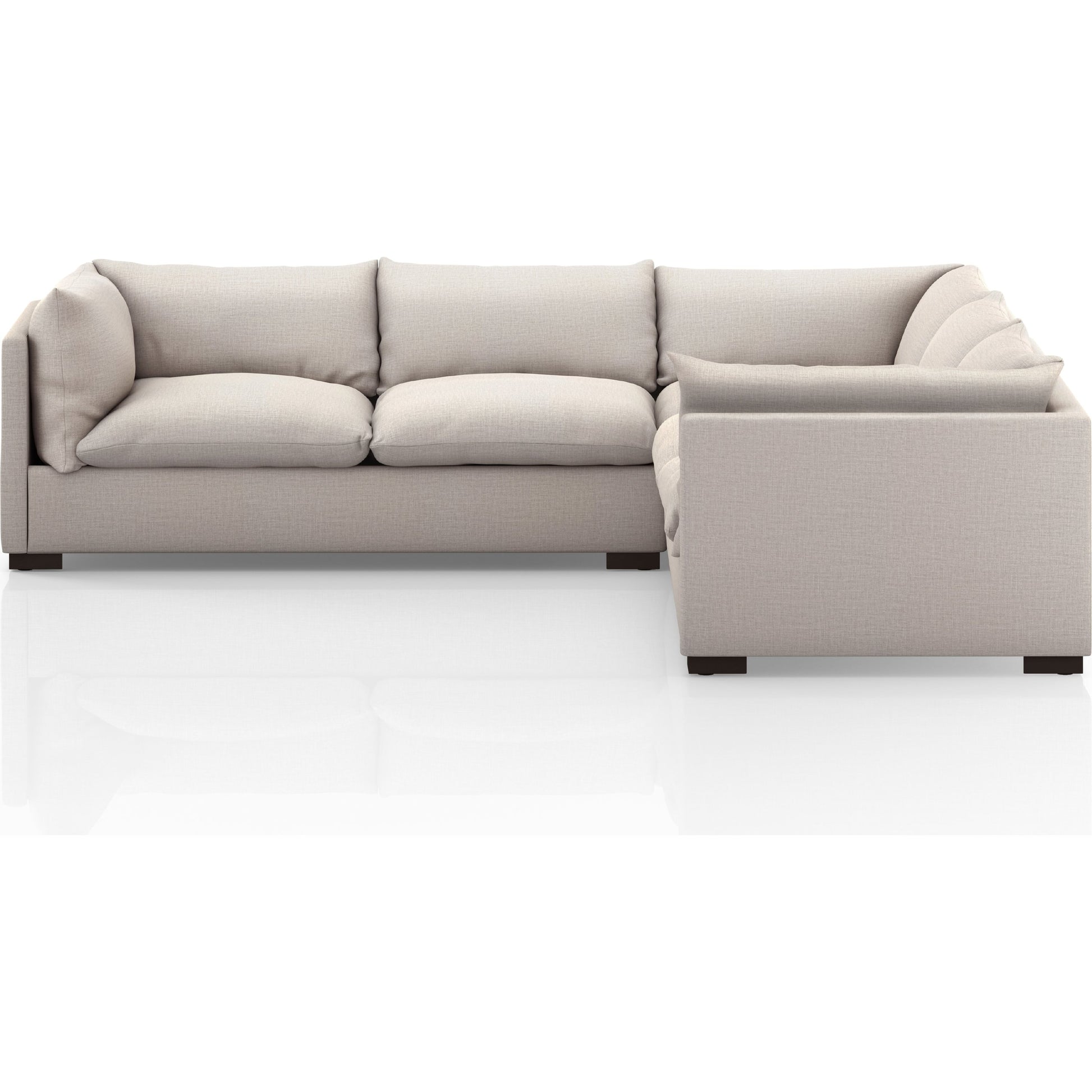 Westwood 3-PC Sectional by Four Hands. Made from 100% polyester, solid banak, solid pine in a modern style.