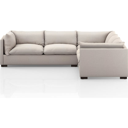 Westwood 3-PC Sectional by Four Hands. Made from 100% polyester, solid banak, solid pine in a modern style.