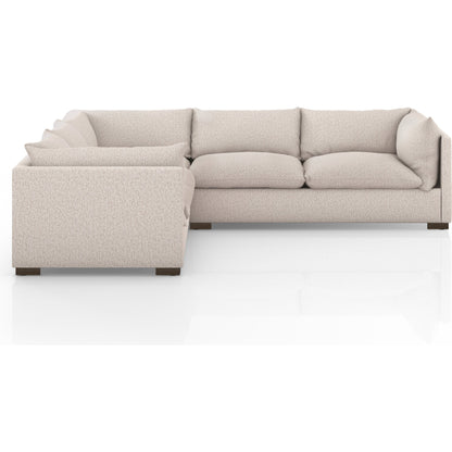 Westwood 3-PC Sectional by Four Hands. Made from 100% polyester, solid banak, solid pine in a modern style.