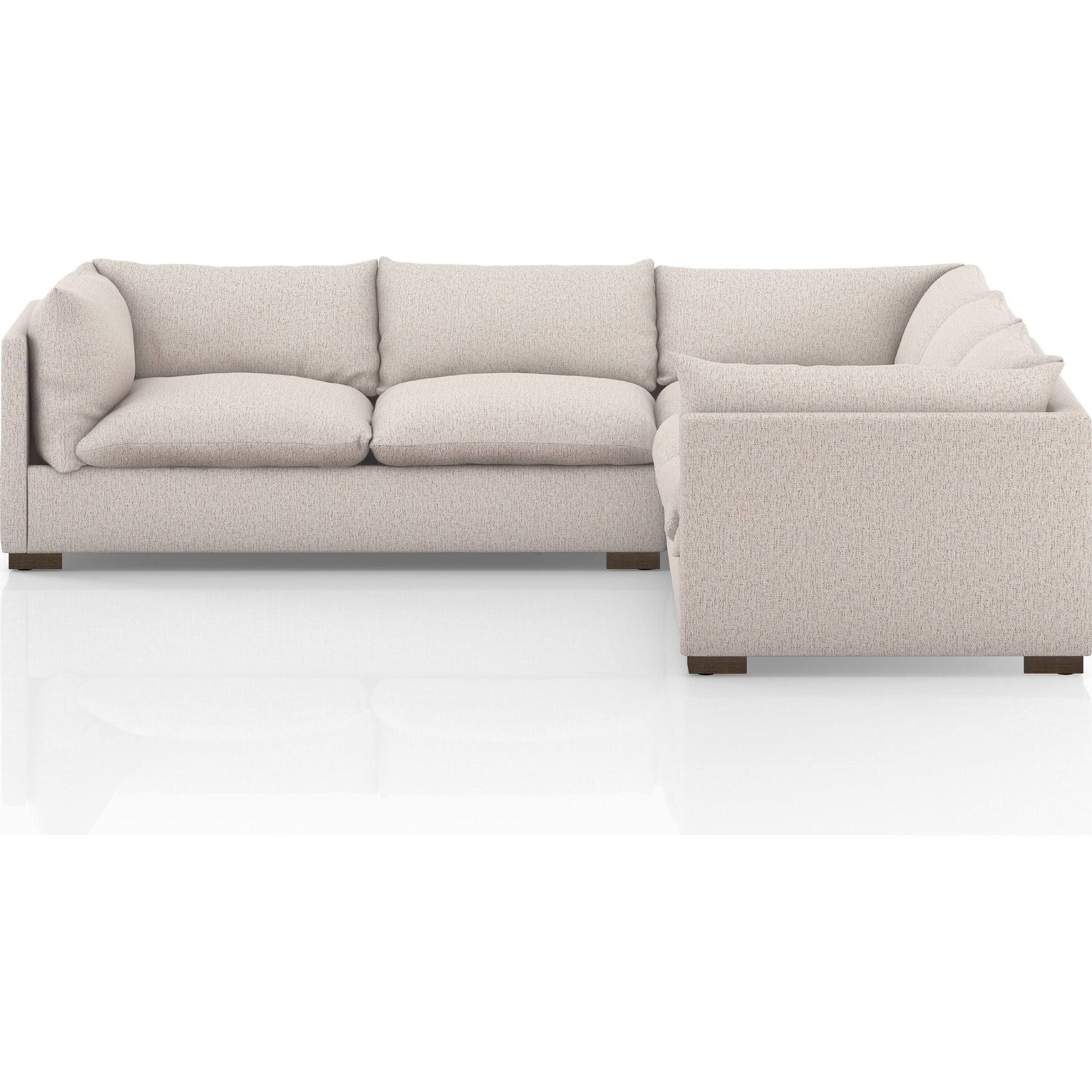 Westwood 3-PC Sectional by Four Hands. Made from 100% polyester, solid banak, solid pine in a modern style.