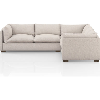 Westwood 3-PC Sectional by Four Hands. Made from 100% polyester, solid banak, solid pine in a modern style.