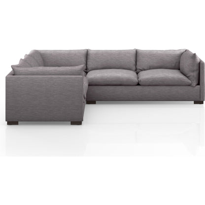 Westwood 3-PC Sectional by Four Hands. Made from 100% polyester, solid banak, solid pine in a modern style.
