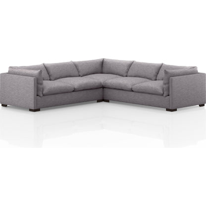 Westwood 3-PC Sectional by Four Hands. Made from 100% polyester, solid banak, solid pine in a modern style.