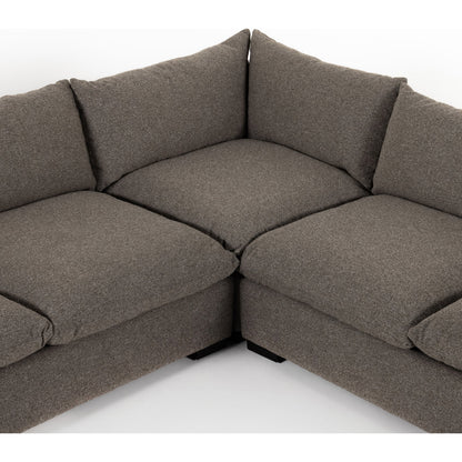 Westwood 3-PC Sectional by Four Hands. Made from 100% polyester, solid banak, solid pine in a modern style.