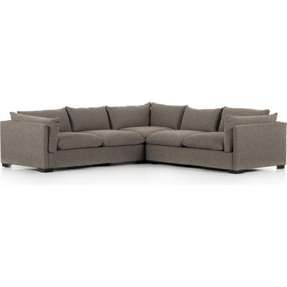 Westwood 3-PC Sectional by Four Hands. Made from 100% polyester, solid banak, solid pine in a modern style.