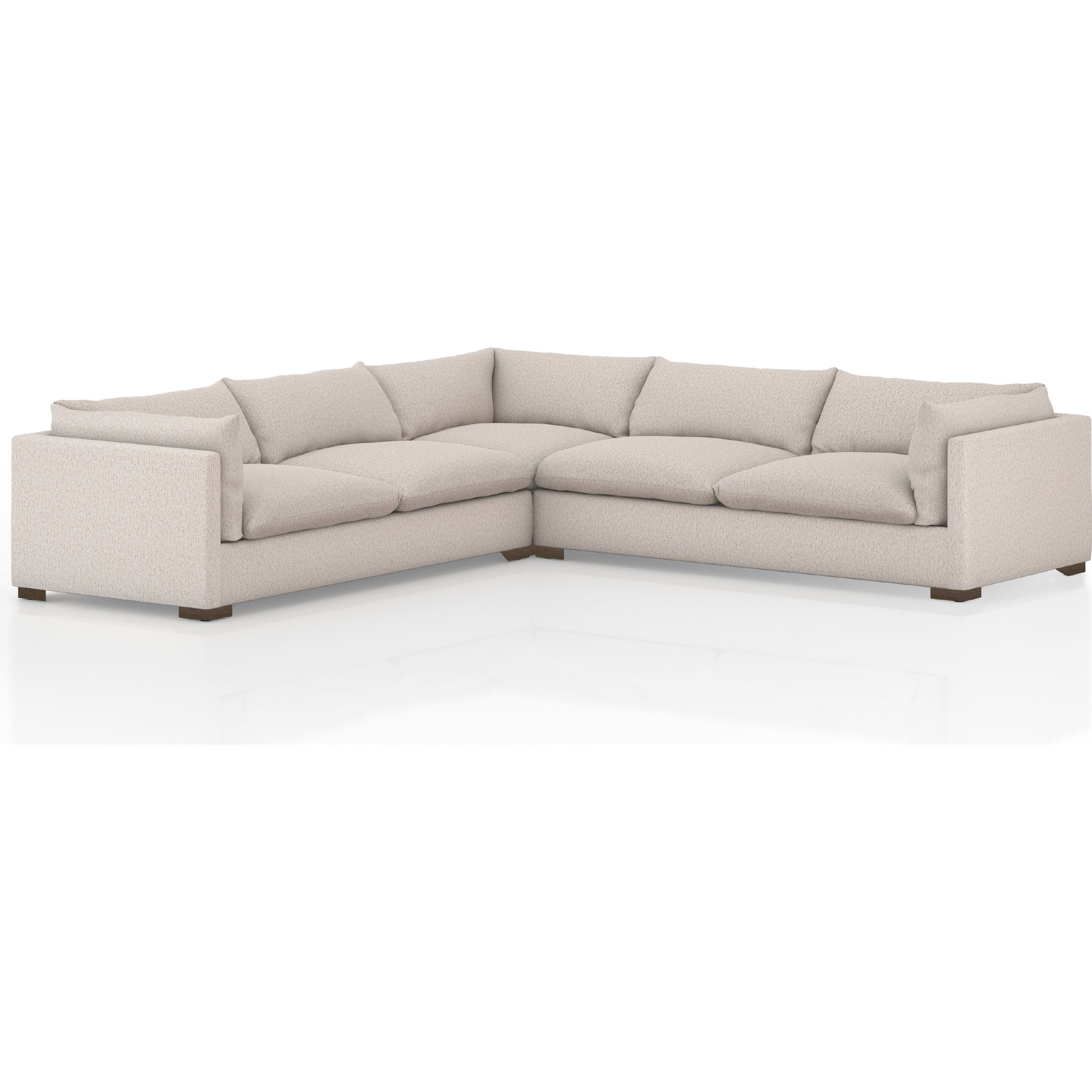Westwood 3-PC Sectional by Four Hands. Made from 100% polyester, solid banak, solid pine in a modern style.