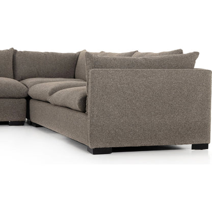 Westwood 3-PC Sectional by Four Hands. Made from 100% polyester, solid banak, solid pine in a modern style.