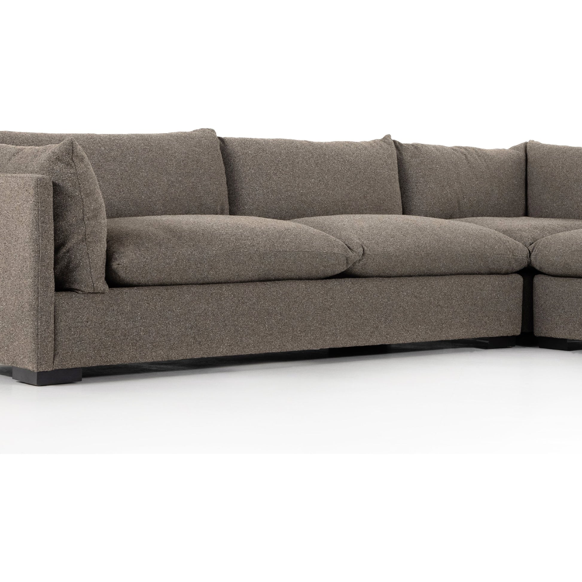 Westwood 3-PC Sectional by Four Hands. Made from 100% polyester, solid banak, solid pine in a modern style.