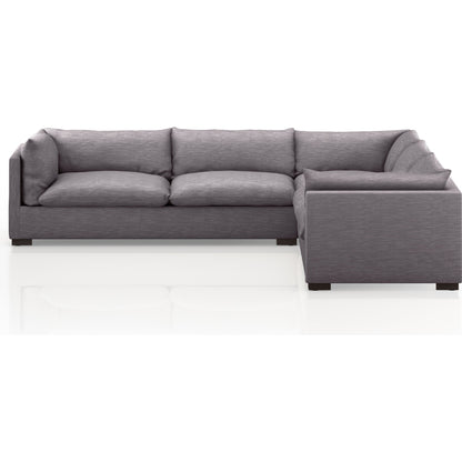 Westwood 3-PC Sectional by Four Hands. Made from 100% polyester, solid banak, solid pine in a modern style.