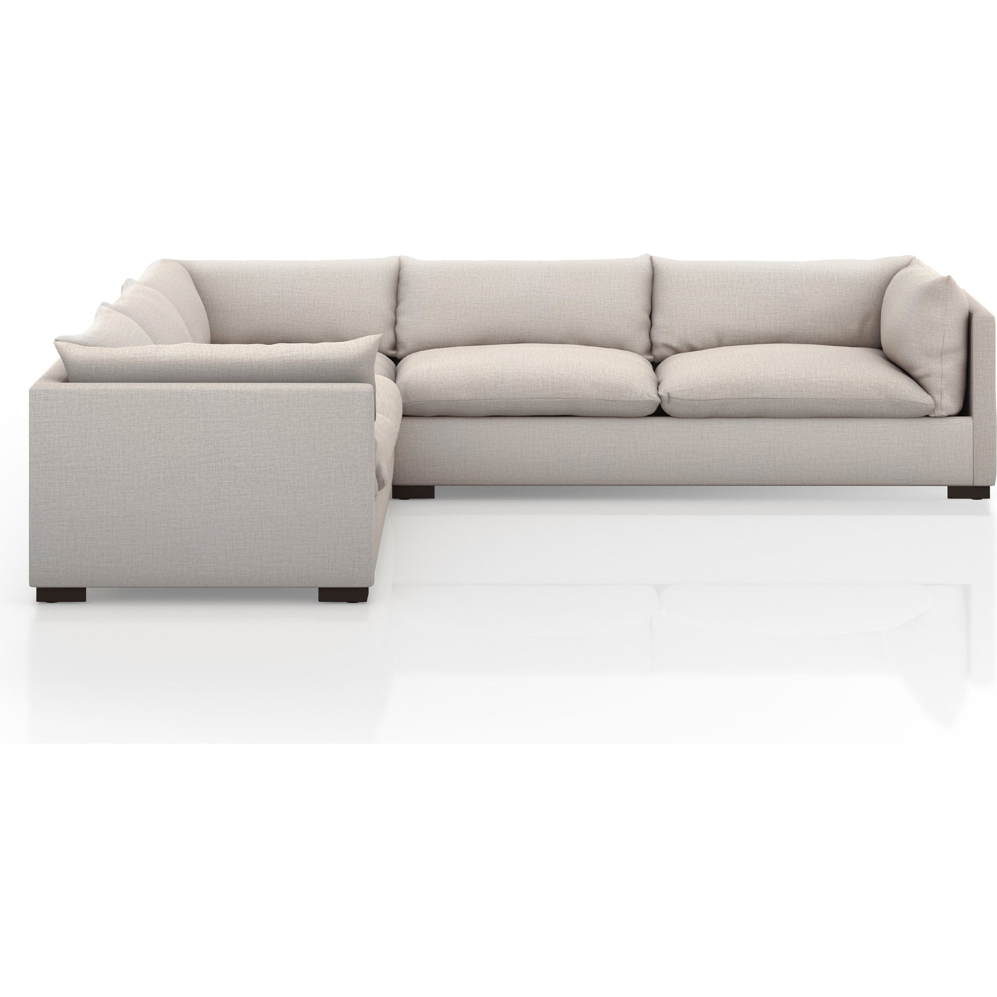 Westwood 3-PC Sectional by Four Hands. Made from 100% polyester, solid banak, solid pine in a modern style.