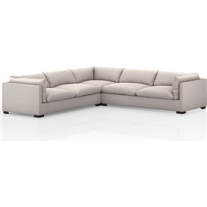 Westwood 3-PC Sectional by Four Hands. Made from 100% polyester, solid banak, solid pine in a modern style.