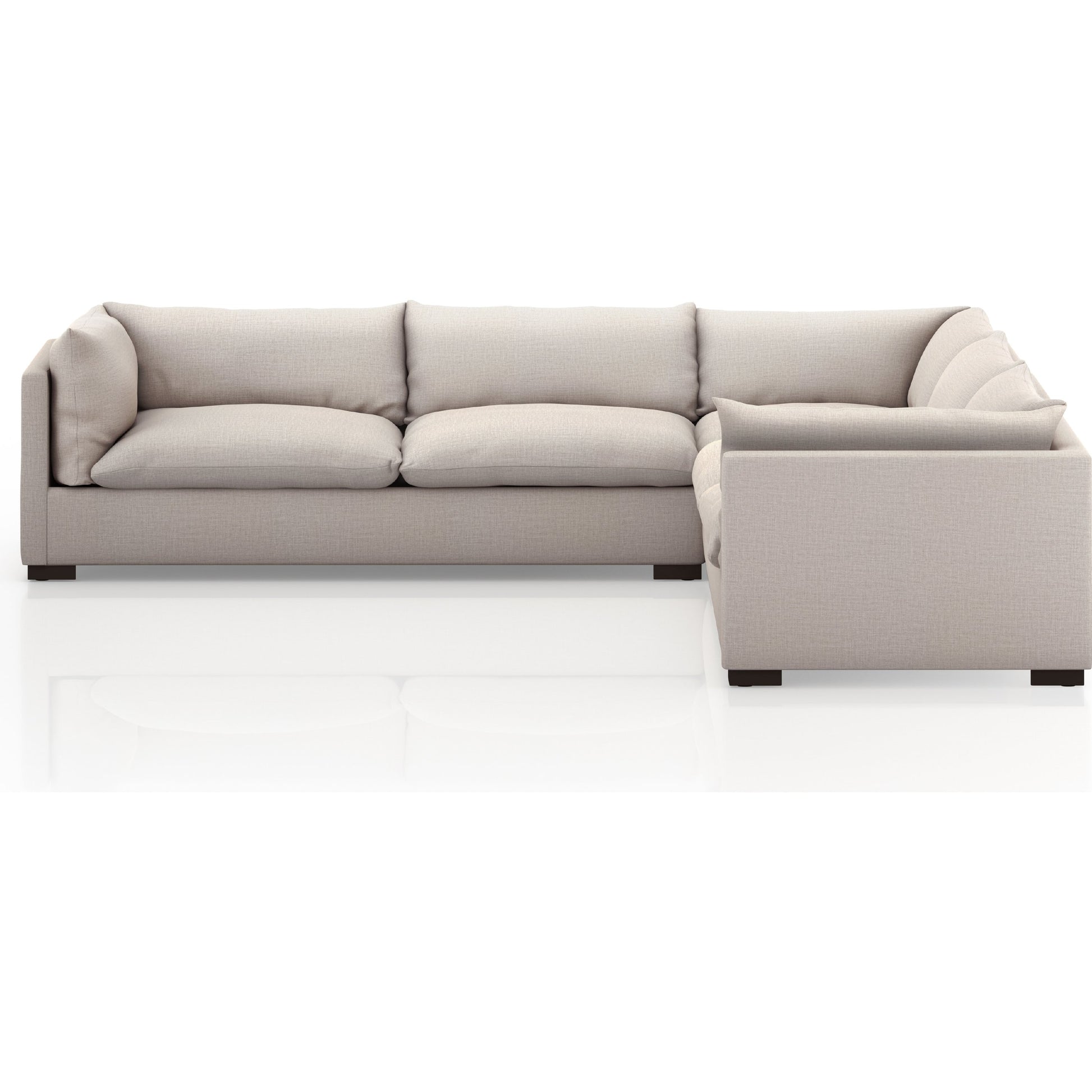 Westwood 3-PC Sectional by Four Hands. Made from 100% polyester, solid banak, solid pine in a modern style.