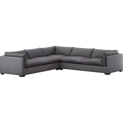 Westwood 3-PC Sectional by Four Hands. Made from 100% polyester, solid banak, solid pine in a modern style.