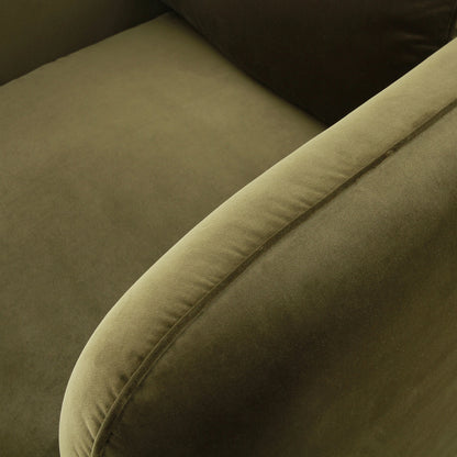 Malakai Swivel Chair by Four Hands in surrey olive. Made from 76.8% cotton, 23.2% polyester, poplar plywood, 100% polyester in a modern style.