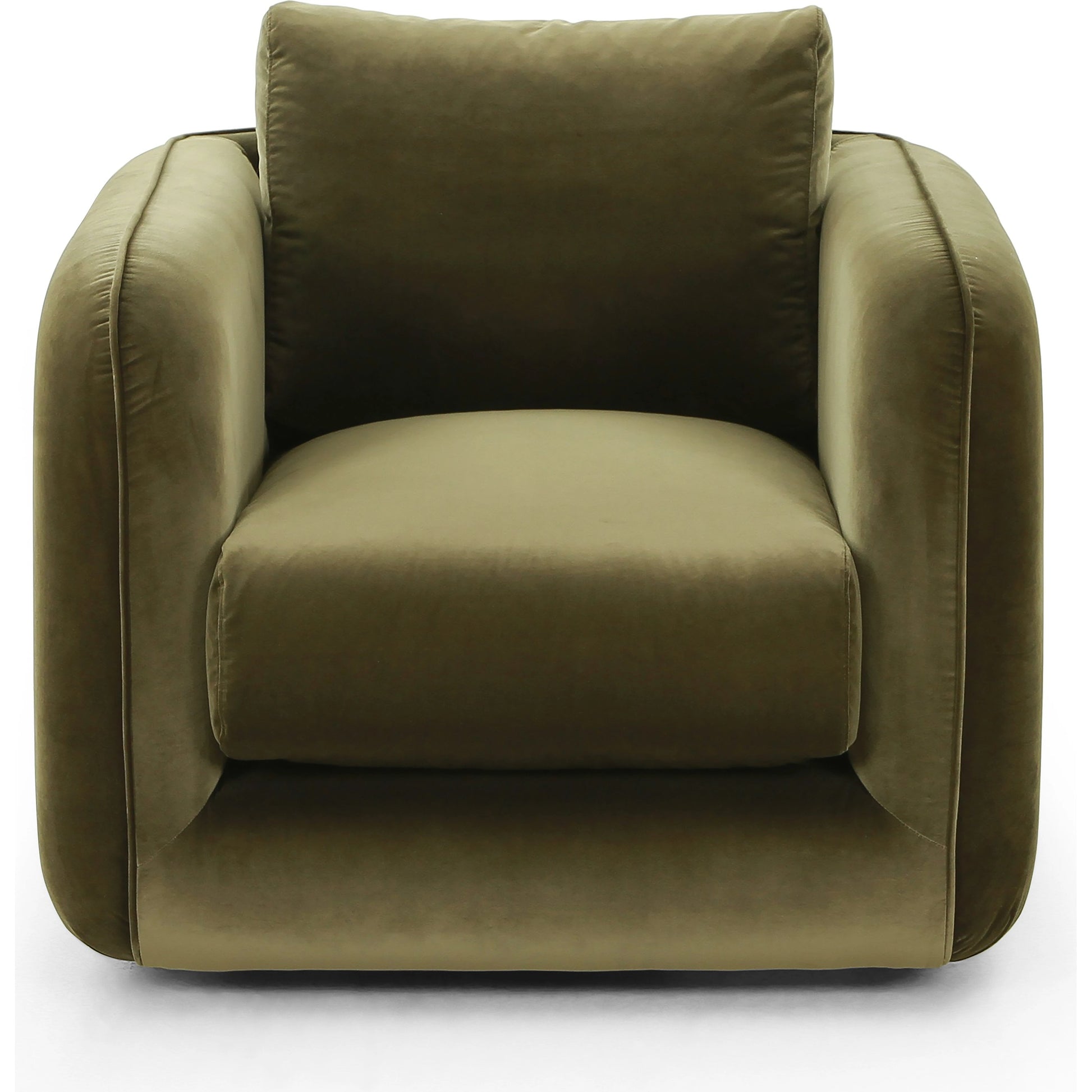 Malakai Swivel Chair by Four Hands in surrey olive. Made from 76.8% cotton, 23.2% polyester, poplar plywood, 100% polyester in a modern style.