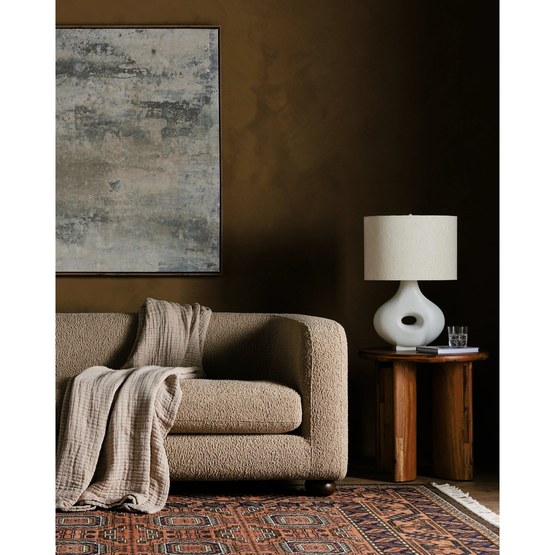 Gidget Sofa by Four Hands in almond. Made from unique in a transitional style.