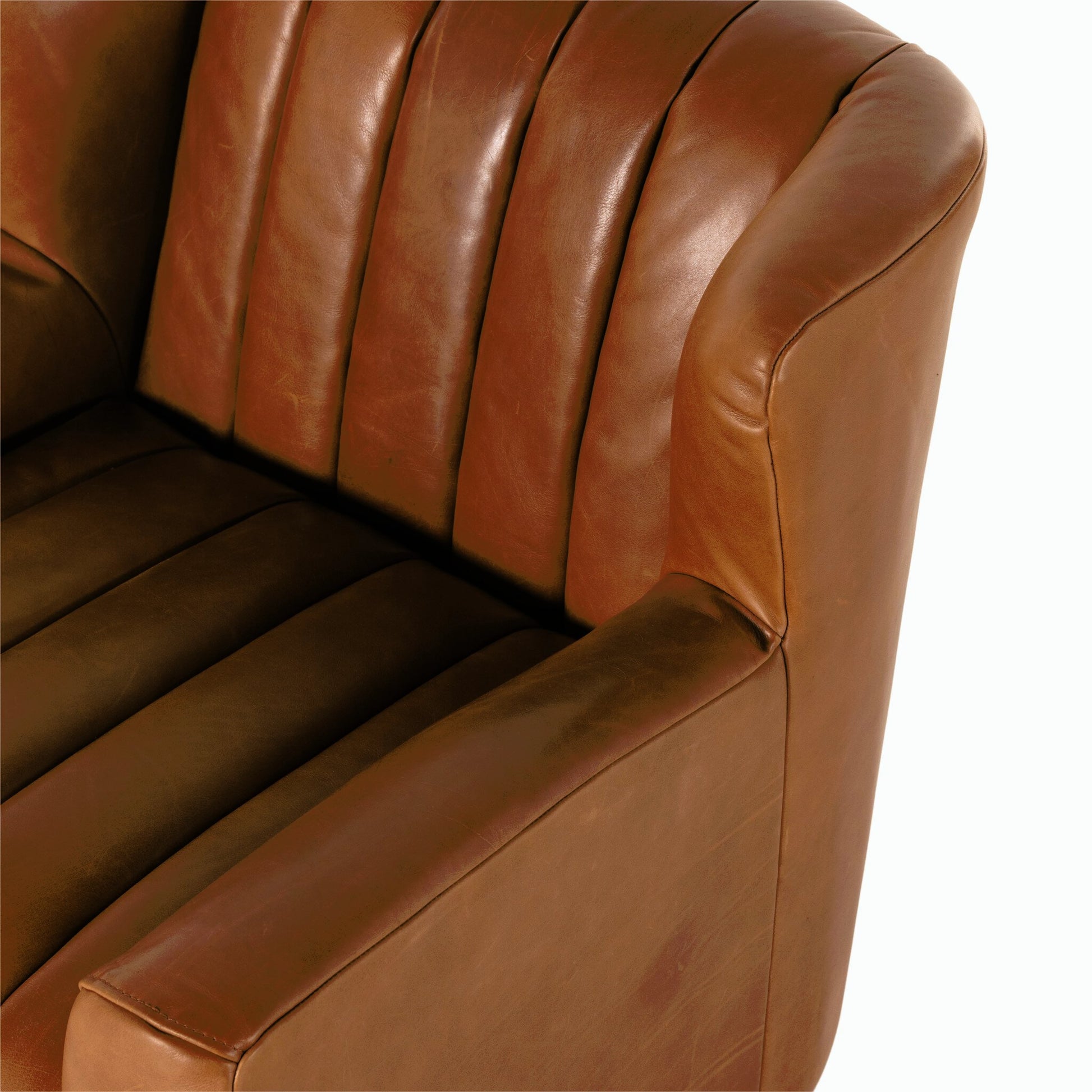 Elora Chair by Four Hands in sheepskin camel. Made from 100% polyester, solid parawood, 100% polypropylene in a transitional style.