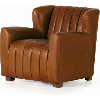 Elora Chair by Four Hands in sheepskin camel. Made from 100% polyester, solid parawood, 100% polypropylene in a transitional style.