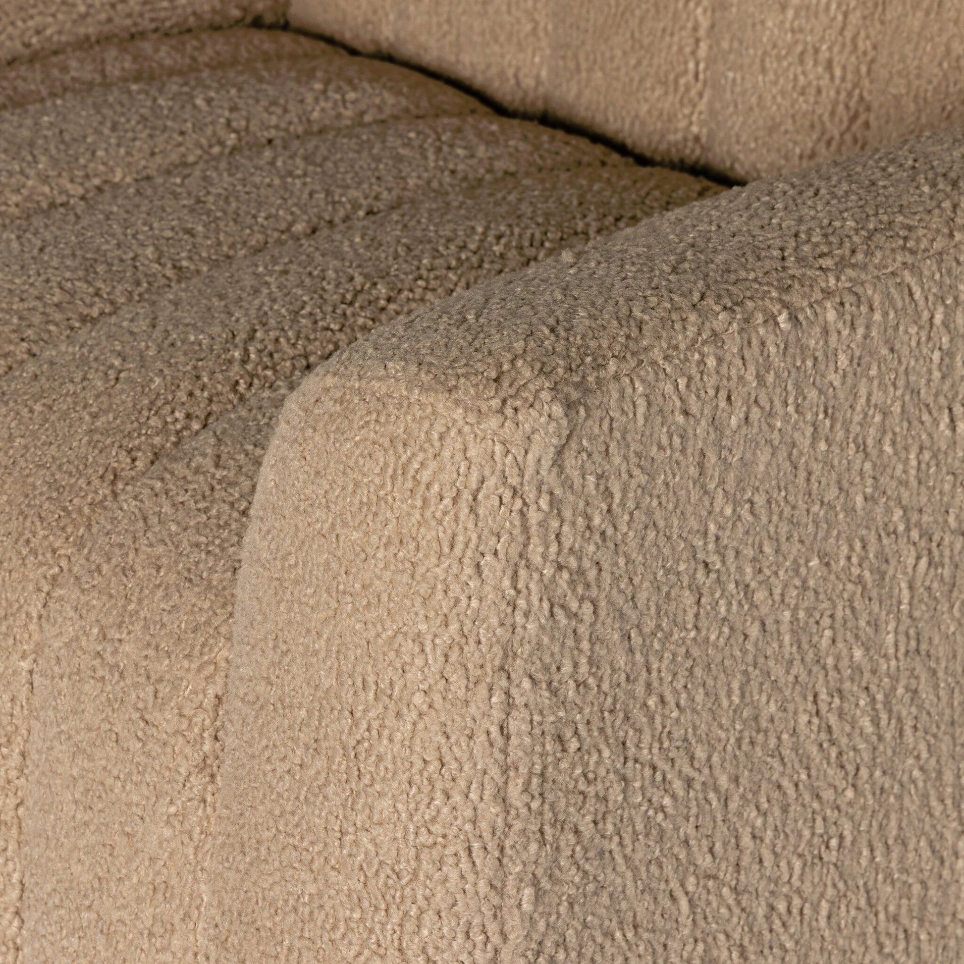 Elora Chair by Four Hands in sheepskin camel. Made from 100% polyester, solid parawood, 100% polypropylene in a transitional style.