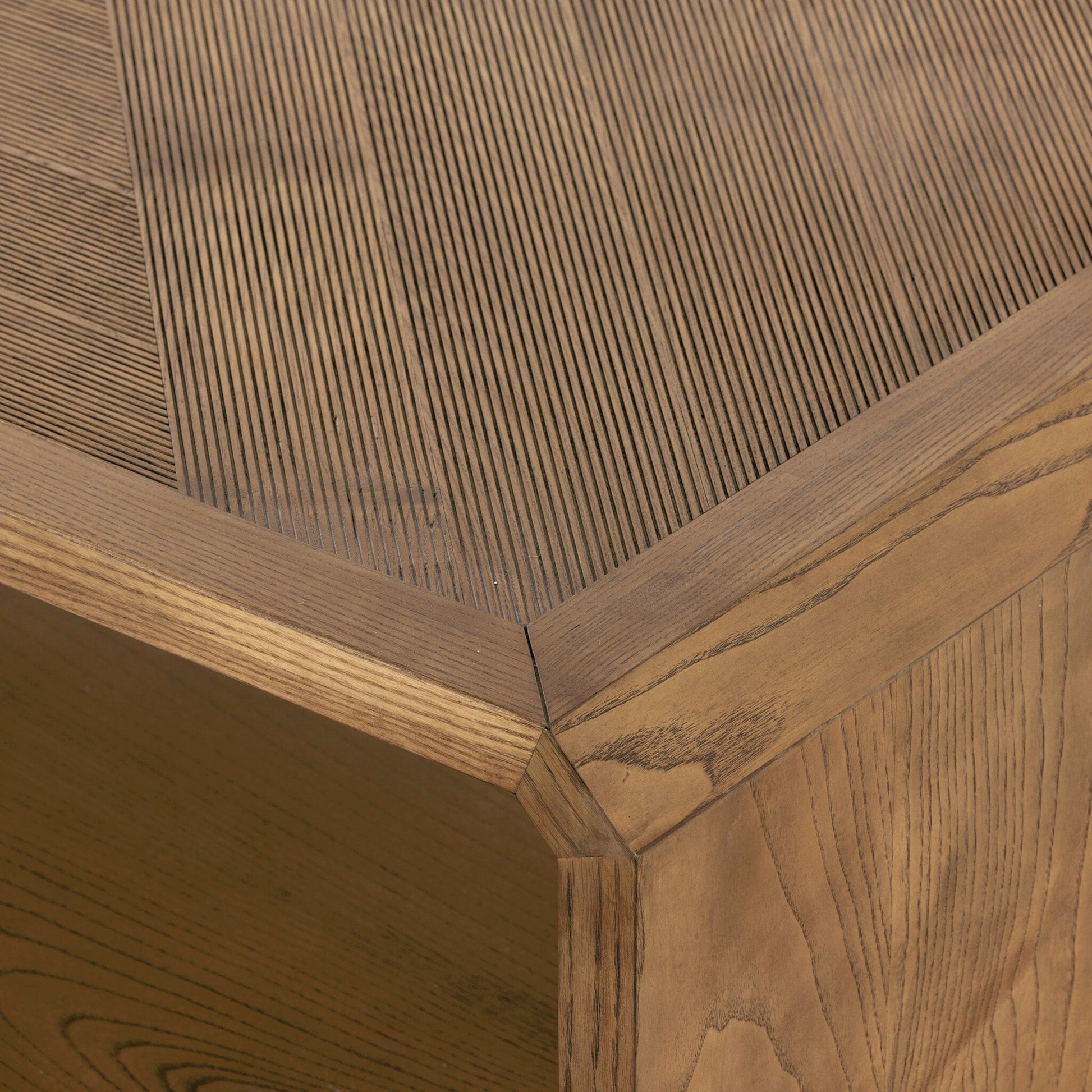 Caspian Coffee Table by Four Hands. Made from resawn, ash veneer in a transitional style.