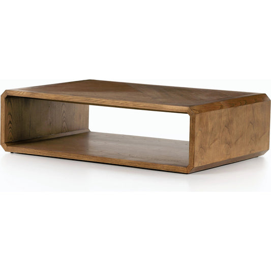 Caspian Coffee Table by Four Hands. Made from resawn, ash veneer in a transitional style.