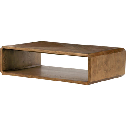 Caspian Coffee Table by Four Hands. Made from resawn, ash veneer in a transitional style.
