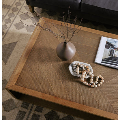 Caspian Coffee Table by Four Hands. Made from resawn, ash veneer in a transitional style.