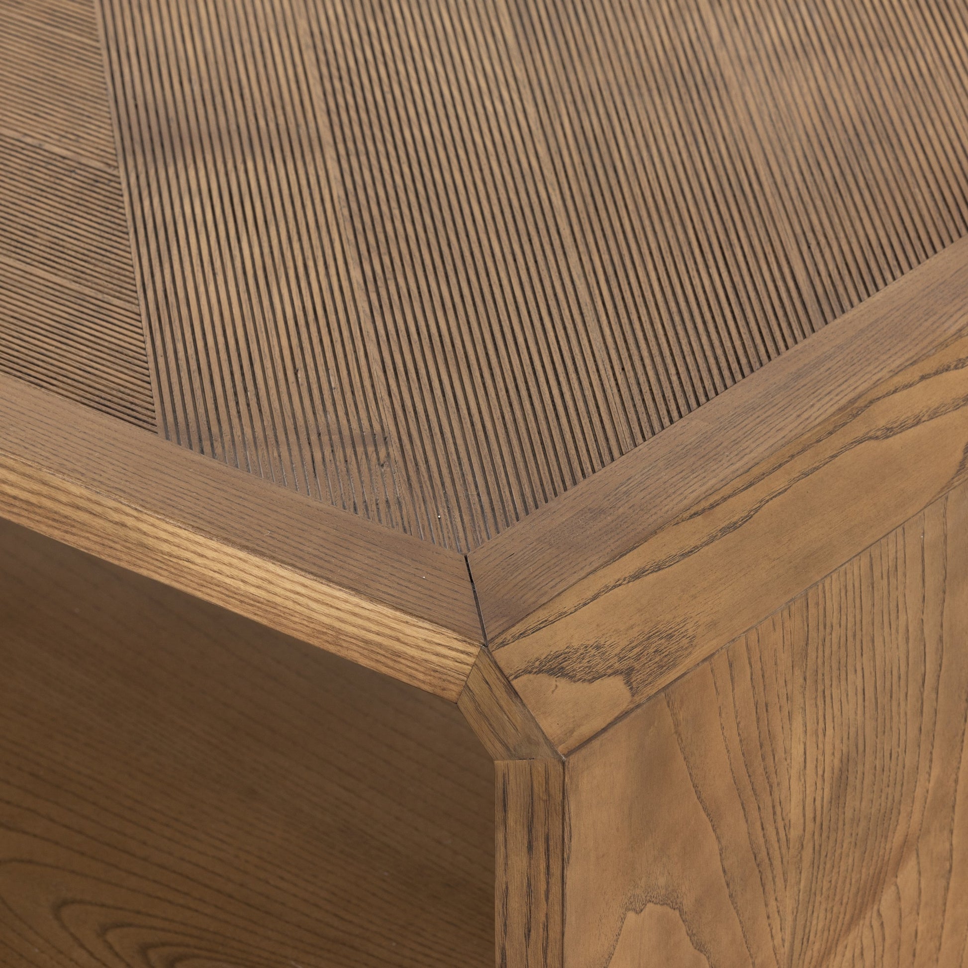 Caspian Coffee Table by Four Hands. Made from resawn, ash veneer in a transitional style.