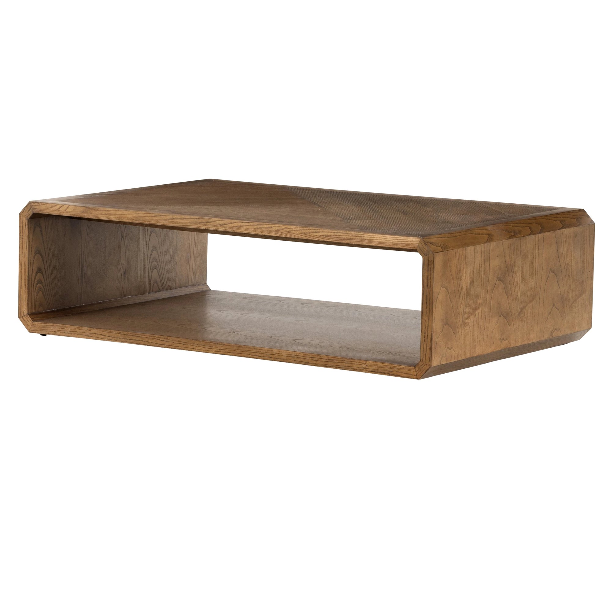Caspian Coffee Table by Four Hands. Made from resawn, ash veneer in a transitional style.