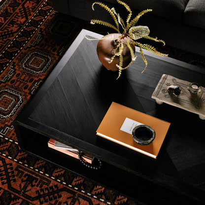 Caspian Coffee Table by Four Hands. Made from resawn, ash veneer in a transitional style.