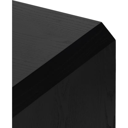 Caspian Console Table by Four Hands. Made from ash veneer, resawn, iron in a modern style.