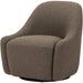 Levi Swivel Chair by Four Hands. Made from 95% polyester, 5% acrylic, solid pine, 98% polyurethane foam, 2% fiber in a modern style.