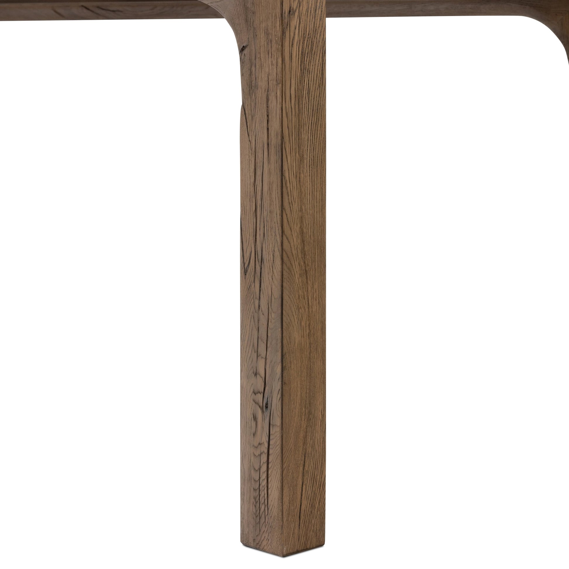 Henry Dining Table by Four Hands in rustic grey. Made from thick oak veneer, solid reclaimed oak, engineered hardwood in a modern style.
