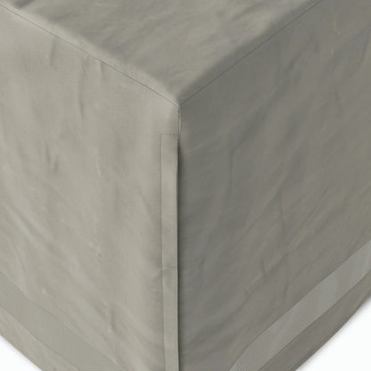 Weatherproof Outdoor Dining Table Cover by Four Hands in baron grey, baron mesh. Made from 100% polyester, 70% polyvinyl chloride (pvc), 30% polyester in a modern style.