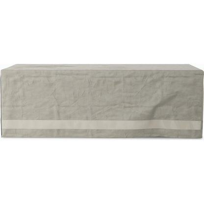 Weatherproof Outdoor Dining Table Cover by Four Hands in baron grey, baron mesh. Made from 100% polyester, 70% polyvinyl chloride (pvc), 30% polyester in a modern style.