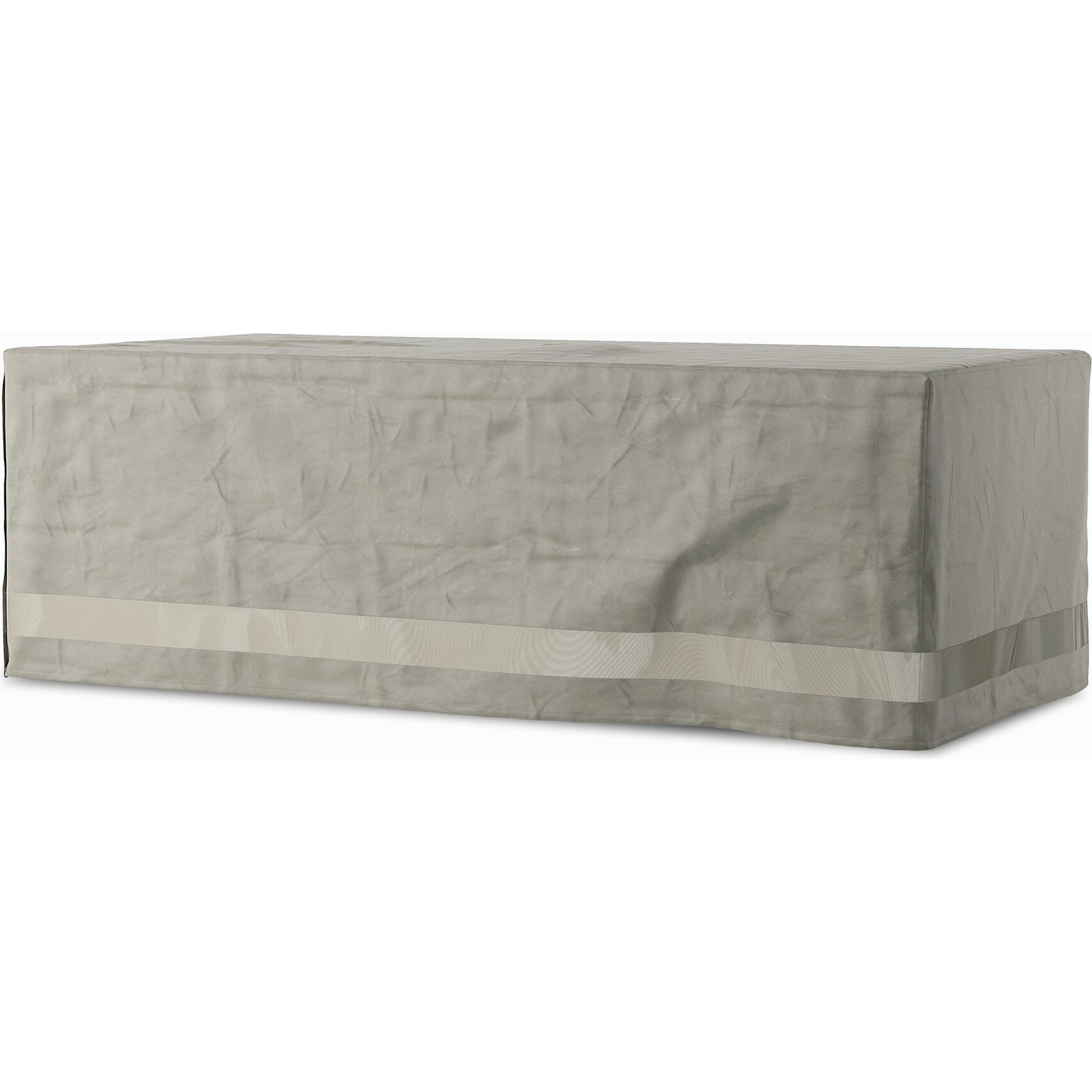 Weatherproof Outdoor Dining Table Cover by Four Hands in baron grey, baron mesh. Made from 100% polyester, 70% polyvinyl chloride (pvc), 30% polyester in a modern style.