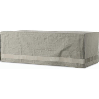 Weatherproof Outdoor Dining Table Cover by Four Hands in baron grey, baron mesh. Made from 100% polyester, 70% polyvinyl chloride (pvc), 30% polyester in a modern style.