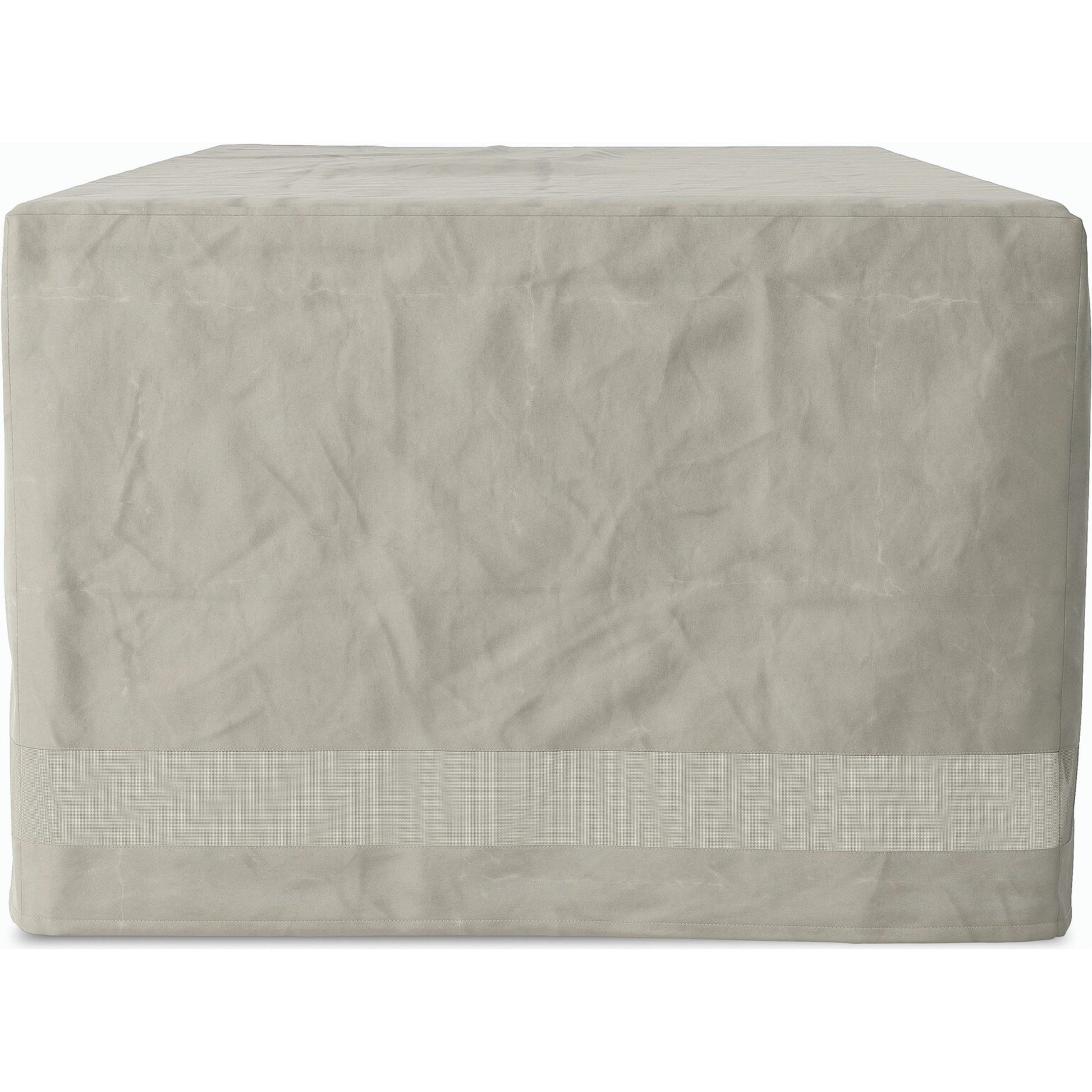 Weatherproof Outdoor Dining Table Cover by Four Hands in baron grey, baron mesh. Made from 100% polyester, 70% polyvinyl chloride (pvc), 30% polyester in a modern style.