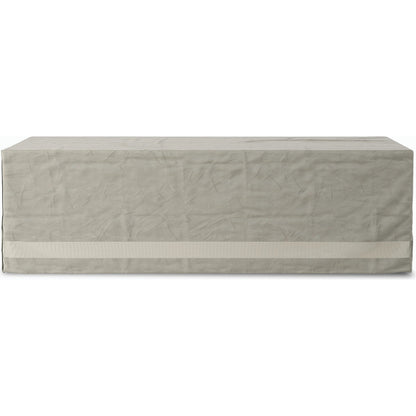 Weatherproof Outdoor Dining Table Cover by Four Hands in baron grey, baron mesh. Made from 100% polyester, 70% polyvinyl chloride (pvc), 30% polyester in a modern style.