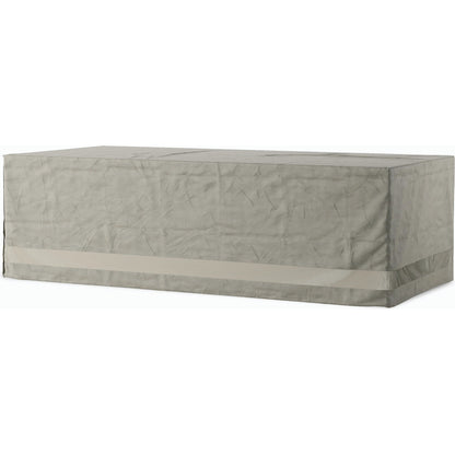 Weatherproof Outdoor Dining Table Cover by Four Hands in baron grey, baron mesh. Made from 100% polyester, 70% polyvinyl chloride (pvc), 30% polyester in a modern style.