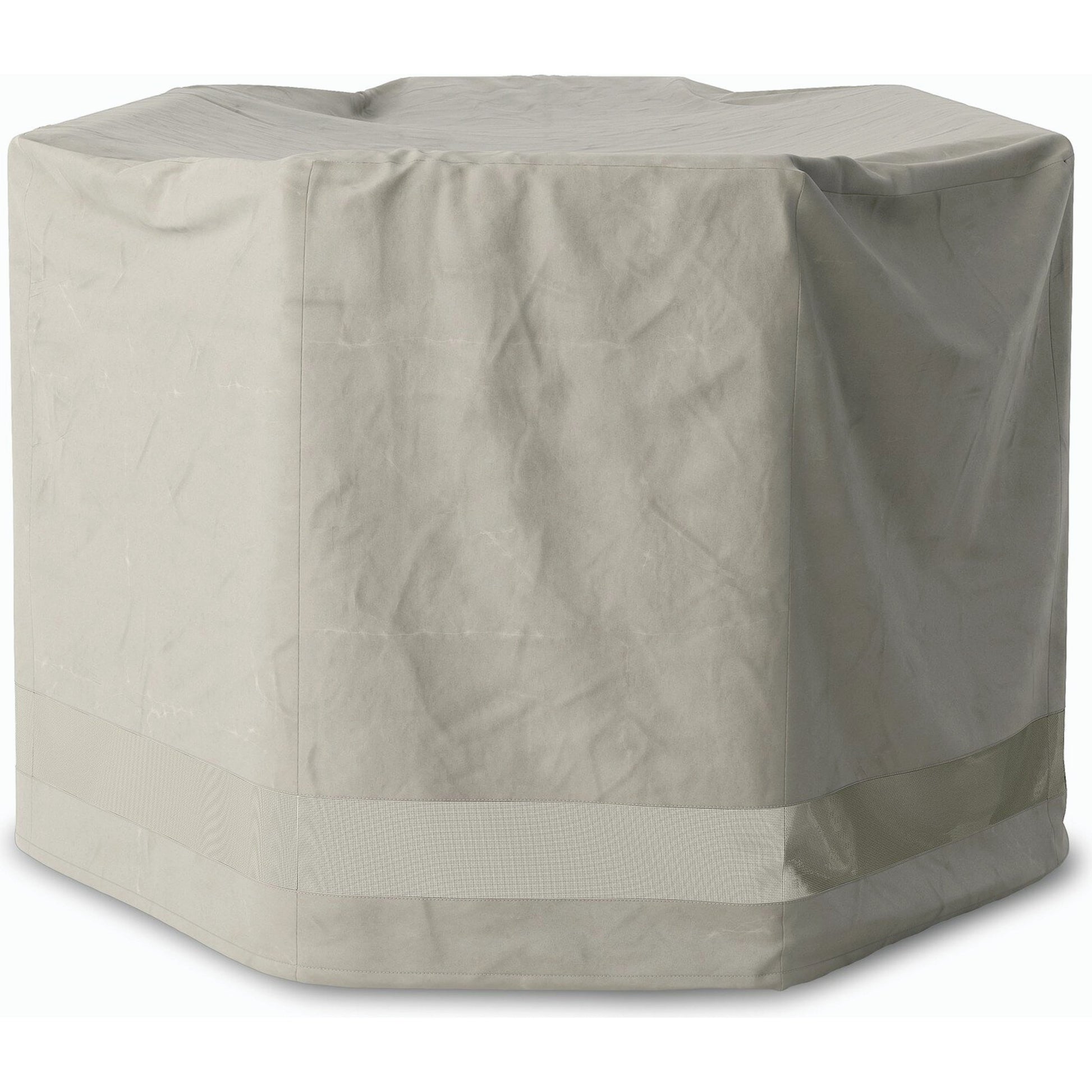 Weatherproof Outdoor Dining Set Cover by Four Hands in baron grey, baron mesh and baron grey. Made from 100% polyester, 70% polyvinyl chloride (pvc), 30% polyester in a modern style.