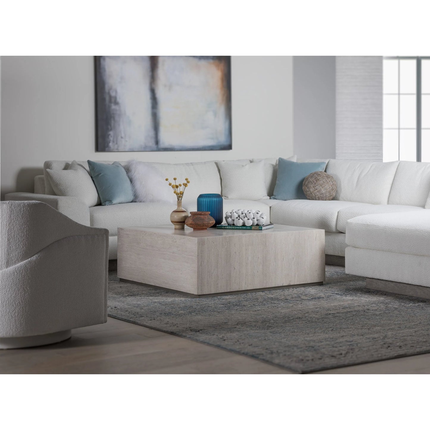 004 SI-2540373 | Lifestyle | Cassio Square Cocktail Table by Artistica Home in creamy white. Made from unique in a unique style.