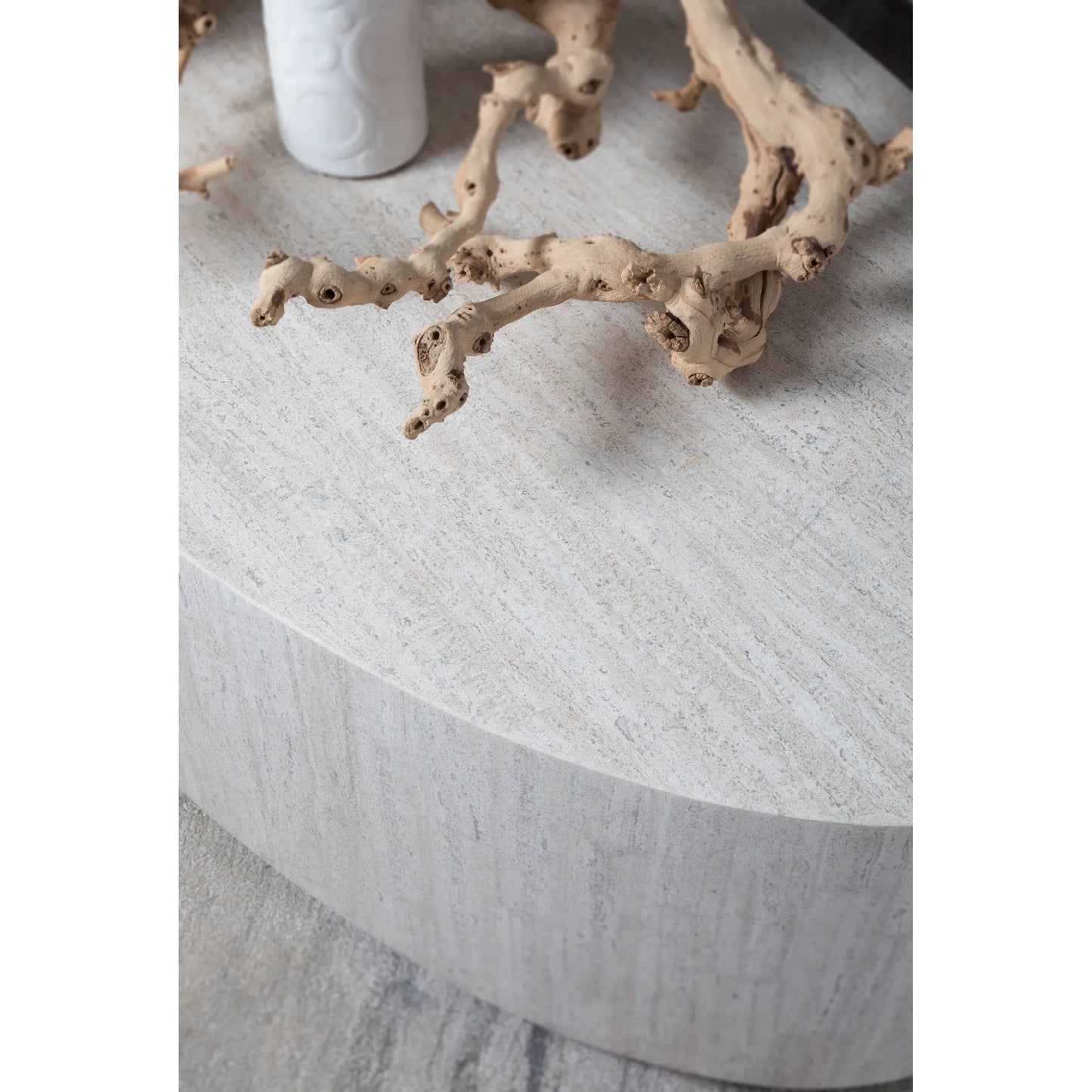002 SI-2540374 | Closeup | Cassio Oval Cocktail Table by Artistica Home in creamy white. Made from unique in a unique style.