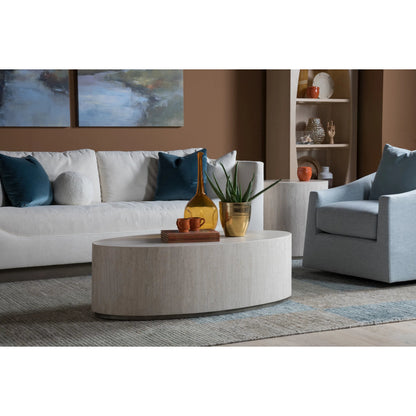 Cassio Oval Cocktail Table by Artistica Home in creamy white. Made from unique in a unique style.