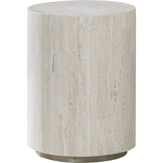 Cassio Round Drum Spot Table by Artistica Home in silver. Made from unique in a modern style.