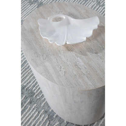 Cassio Oval Side Table by Artistica Home in creamy white. Made from unique in a unique style.