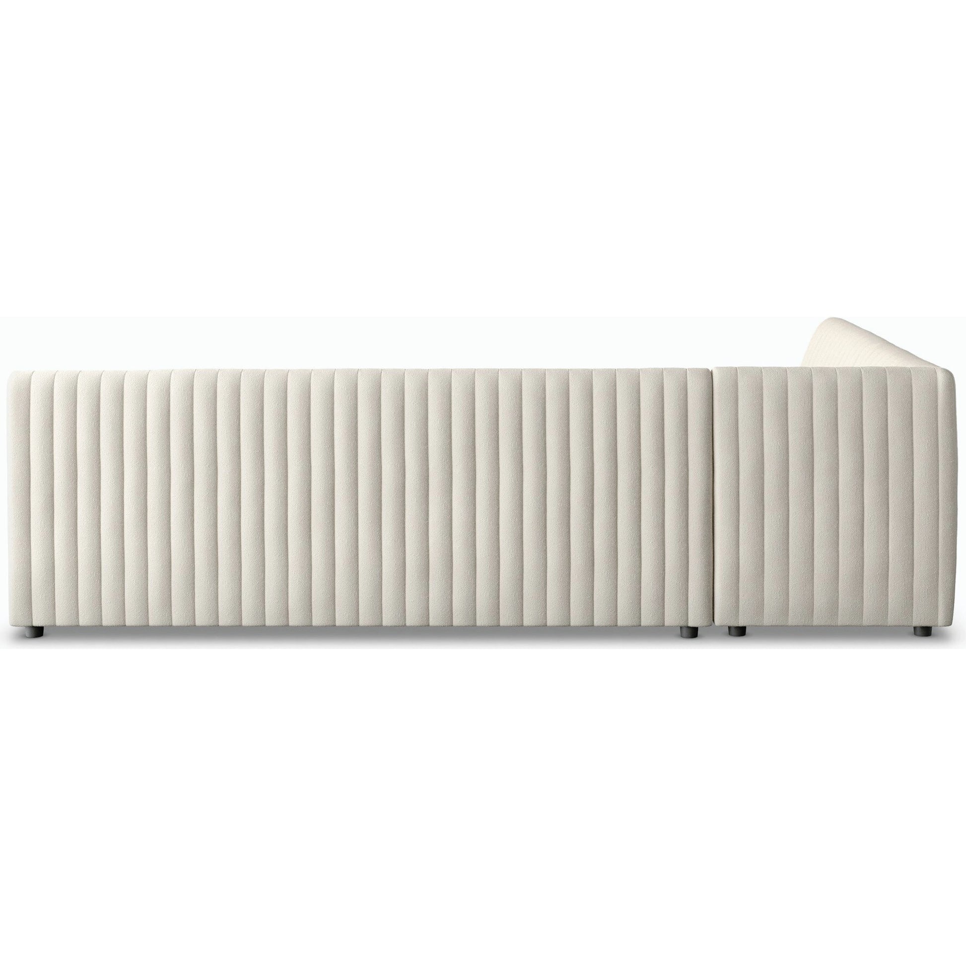 Augustine Dining Banquette by Four Hands in capri oatmeal. Made from 100% polyester, 80% polyurethane foam, 20% polyester fiber in a modern style.